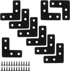 221112 Piutouyar Black Stainless Steel L Braces Flat Corner 40mm X