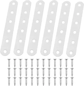 894850 Piyanyo 115x18mm Iron Flat Plate Connection Bracket White Special 115mm