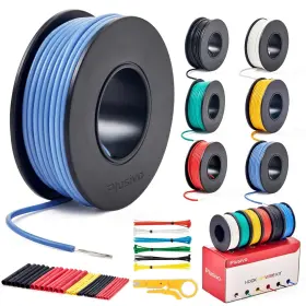 24ga Plusivo 24 Awg Stranded 6 Colors Each 30ft/9m Black Red Yellow Green Blue White