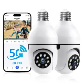 8042 Potegrap Light Bulb Security Cameras Wireless Outdoor - 5g&2.4g Wifi For