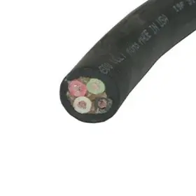 Powertronics 610074682967 Wire Cord 15ft 10 Gauge 4 Conductor 10/4 600v Soow Black
