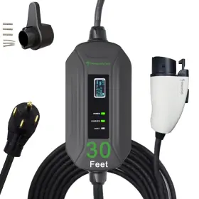 Primecomtech 680283732005 Primecom Level 2 Ev Charger 220/240v 16a 30ft And 50ft Portable Evse Electri