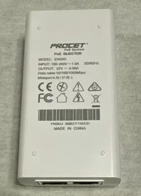 Procet Poe System 720577396381 Injector 48v 15w Passive Gigabit Power Over Ethernet No Cable