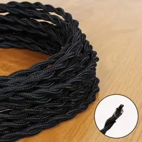 Prunlla 445019540551 25ft Fabric Cloth Covered Lamp Twisted Wire Vintage 18/2 Industrial Elec #2