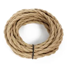 Cctw06 Prunlla 25ft Rope Covered Lamp Twisted Wire Vintage 18/2 Hemp