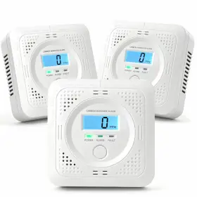 Wj-co102 Pumwry 3 Pack Carbon Monoxide Detector Lcd Screen Real-time Concentration ... Fast Ship