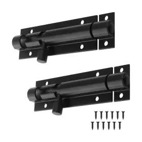 Qpingh 768420747591 2 Pack 5 Inch Barrel Bolt Lock Heavy Duty Slide Latch Security Sliding