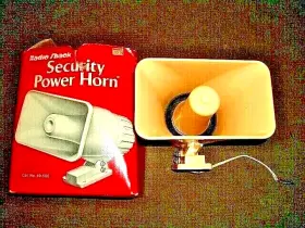 49-500 Radio Shack Vintage Security Power Horn # - 20 Watt Works Vg Cond