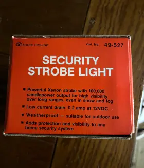 49-527 Radio Shack - Vintage Yellow Home Security Strobe Light #49-527 Safe House #3