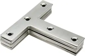 Rannb 754021100538 T Brackets Mending Plate 3.14 Inch X Stainless Shape 80mm 10pcs