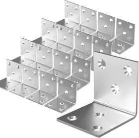 Redovant 707933396971 40pcs Stainless Steel Angle Bracket 2 Inch X2 Heavy Duty L 40pack Sliver