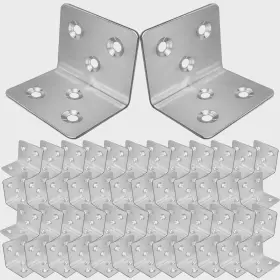 Redovant 747301998253 40pcs Stainless Steel Angle Bracket 1.2 Inch X1.2 Heavy 1.2inch Sliver