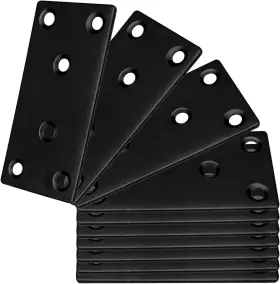 Redovant 747301998291 20pcs Black Flat Mending Plates 2inch Stainless Steel 100mm-4inch
