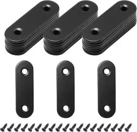 210915002 Rierdge 24 Sets 2 Inch Stainless Steel Flat Plate Straight 2-50mm-black Black