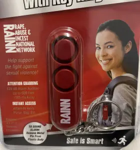 Sabre 023063809014 Personal Alarm With Key Ring Red Loud 120 Db Alert Rainn Self Defense New #2
