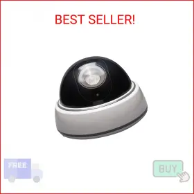 Sabre 023063809724 Fake Dome Security Camera Flashing Red Light For Nighttime Visibility Re