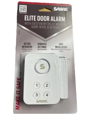 Sabre 023063814193 Elite Door Alarm For Doors Exit/entry Delay Mode/ Home Keypad