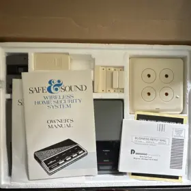 Safe & Sound Rc-2010 And Wireless Home Security System Complete Kit Beige Black