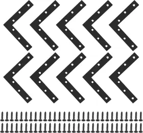 Aj7120lb-10p Sayayo L Brace 120x120mm / 5 Inch X Metal Mending 120x120mm-10pcs Black