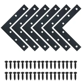 Aj7120lb-6p-fba Sayayo L Brace 120x120mm / 5 Inch X Metal Mending 120x120mm-6pcs Black