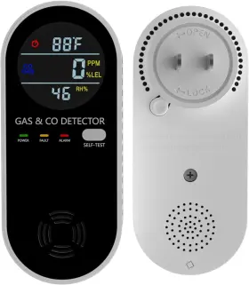 Kh158 Shenzhen Kanghua Pack Of 2 New Carbon Monoxide Gas Detector 4 In 1 Temperature Humidity Safe Home