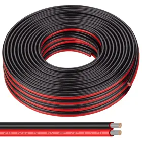 Shirbly2468 Shirbly 728040369573 10 Gauge Wire 50ft Tinned Copper - 2 Conductor Parallel 10awg