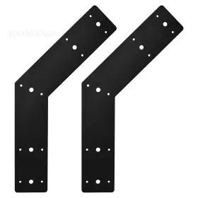 135degplate Sihnman 135 Degree Angle Bracket 2 Pc Powder Coated 3mm One Size Black