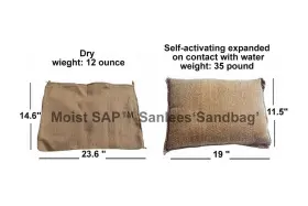 Soil Moist Sap Super Absorbent Polymer 745560101469 The Instant Water Activated Sandless Sandbags -5 Bags #2