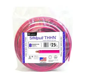 20490961 Southwire 25 Ft. 8 Red Stranded Cu Simpull Thhn Wire
