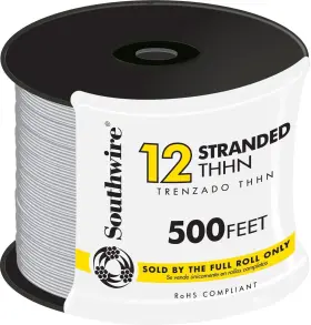 22965858 Southwire Company Ll Building Wire Stranded 500 Ft White