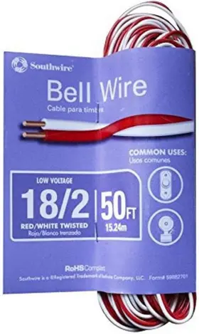 64267201 Southwire Red/white Bell Wire 50 Foot