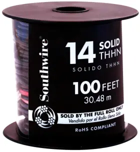 Gid-136831 Southwire 22955952 Simpull Thhn Or Thwn2 14 Gauge Stranded Wire Black