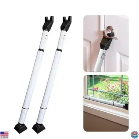 B08yph4wz4 Stanley Adjustable Dual Security Bar 28 Inch -45 Portable Door And Window Lock White