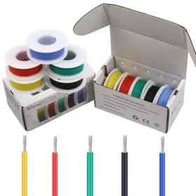 Striveday 713653022786 22awg Silicone Wire Box1 Red Blue Green Yellow Black