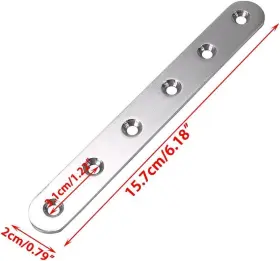 Ulsmc00113 Sumnacon 8 Pcs Stainless Steel Flat Plates - 6 Inch Silver #2