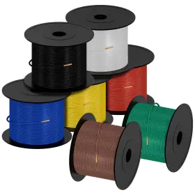 Suzco S-400ft-7rolls 7 Pack 400ft 14 Gauge Automotive Primary Wire Spools 7x Rolls