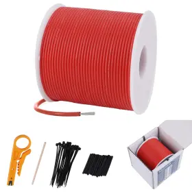 Sznnzd 037166396098 24 Awg Silicone Electrical Wire Stranded Tinned Copper Hook 24awg 165ft Red