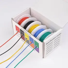Dghy-gjx-box1 Sznnzd 748521103670 20awg Electric Wire 5 Colors Each 19.6ft Red Black Yellow Blue Green #2