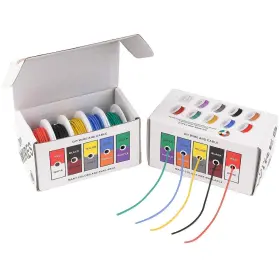 Dghy-gjx-box1 Sznnzd 748521103670 20awg Electric Wire 5 Colors Each 19.6ft Red Black Yellow Blue Green