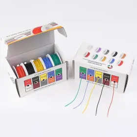 Dghy-gjx-box1 Sznnzd 794697267166 22 Awg Stranded Electrical 5 Colors Each 26.2ft Red Black Yellow Blue Green