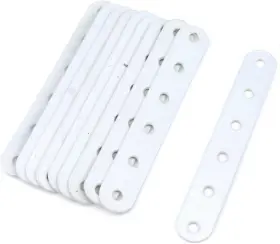Add-2292 T Tulead 10pcs Iron Straight Brace Flat Brackets Furniture 4.53 Inch X0.7 White