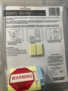 M083m Telko Inch Safety Sentry Door Entry Alarm/chime White New #2