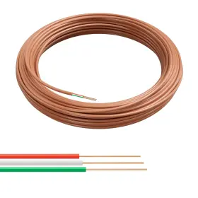 Cmp-wire-thrm-brn-18 The Cimple Co 3-25f 18/3 Thermostat Wire 25 Ft - Feet 7.5 Meter Brown