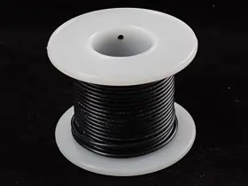 The Pi Hut 100331 Adafruit Solid-core Wire Spool - 25ft 22awg Black Ada290