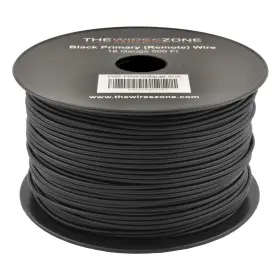 18500 The Wires Zone 18 Gauge Awg 500ft Feet Ft Stranded Primary Remote Wire Black