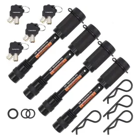 79634 Towworks Keyed Alike 5/8 Inch Trailer Hitch Lock Set With Extra Long 3-1/4 Span Do