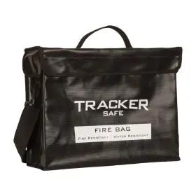Fb1612 Tracker Safe Extra Large Fire And Water Resistant Bag With Flap Black