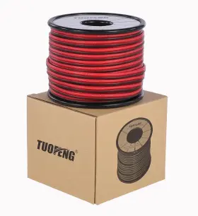Tuofeng 607994212732 18awg Electrical Wire - Flexible 18 Awg 2 Parallel 66ft Black Red