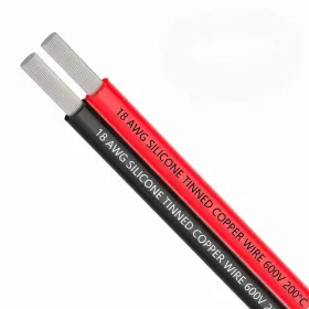 Tuofeng 707618669932 18 Awg Silicone Electrical Wire 30 2 Parallel 15ft Red Black