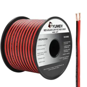 Ty-1-113 Tyumen 100ft 14/2 Gauge Red Black Cable Hookup Electrical 14awg